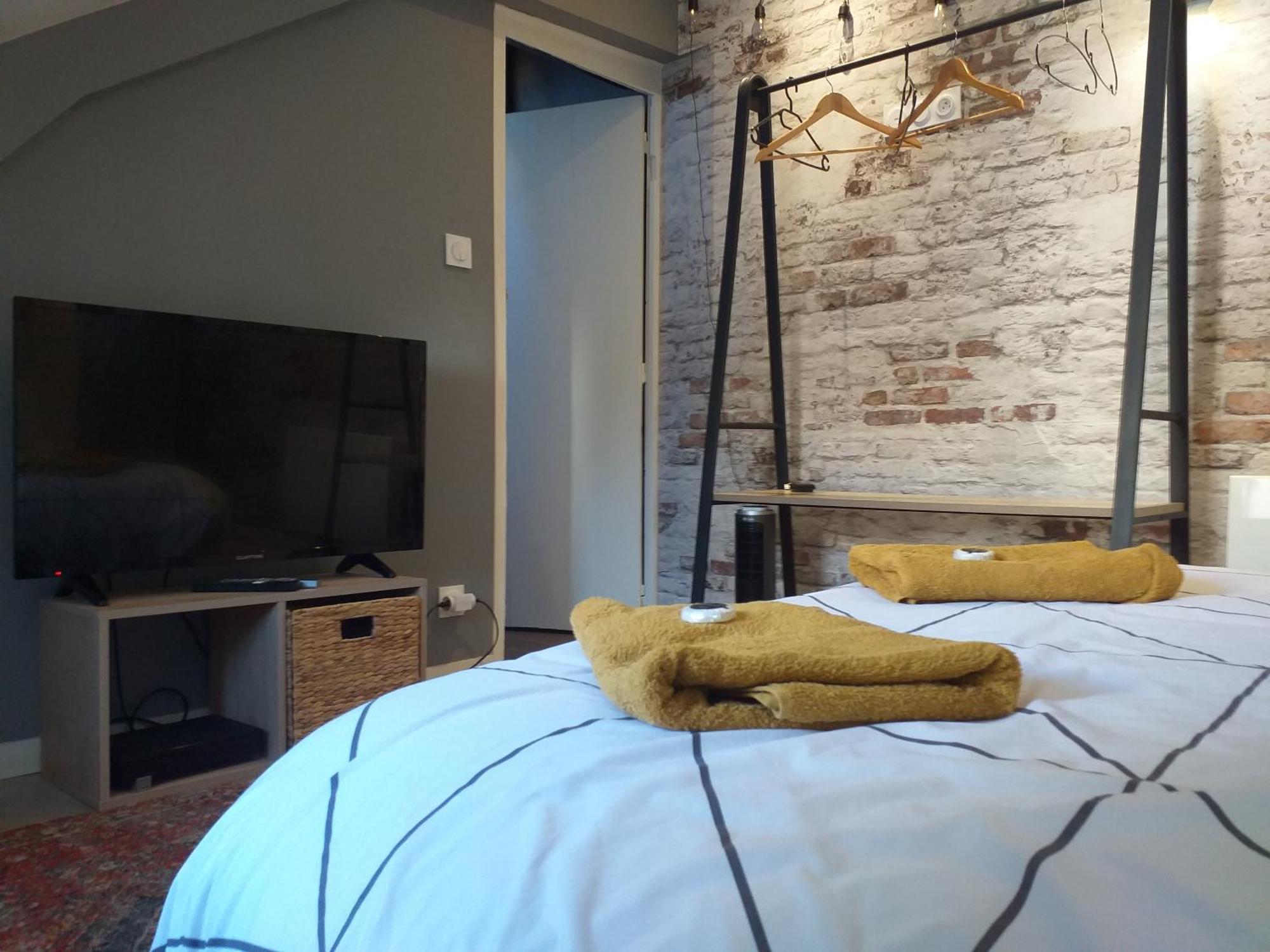 Les Volets Bleus - Deux Appartements Et Un Studio, Jardin Bourges Pokoj fotografie